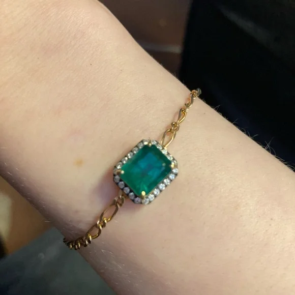 3.19 Carat Natural Emerald 14k diamond charm *CHARM ONLY* - Picture 3 of 16